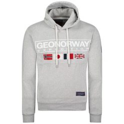 Bluza Geographical Norway GREAT BLENDED GREY DB MEN 317 mieszana szarość męska. Szare bluzy sportowe męskie Geographical Norway, m, bez wzorów, bez kaptura. Za 139.00 zł.