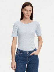 Marc O'Polo Bluzka 502 2261 51399 Błękitny Regular Fit. Niebieskie bluzki damskie Marc O'Polo, s, bez wzorów, z bawełny, bez kołnierzyka, bez ramiączek. Za 99.99 zł.