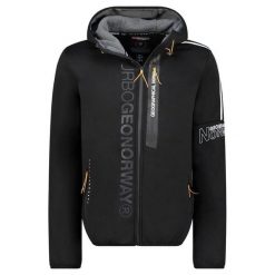 Bluza męska Geographical Norway FREESTYLE DB BLACK MEN 054, czarna. Brązowe bluzy męskie Geographical Norway, m, bez wzorów, z polaru, trekkingowe. Za 169.00 zł.