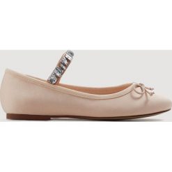 Mango Kids - Baleriny dziecięca Laura. Baleriny dziewczęce Mango Kids, z materiału. W wyprzedaży za 49.90 zł.