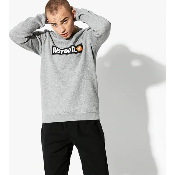 Nike Bluza M Nsw Crew Flc Hbr , szary, rozmiar XXL. Szare bluzy męskie Nike, m, bez wzorów, z bawełny, bez kaptura. W wyprzedaży za 159.00 zł.