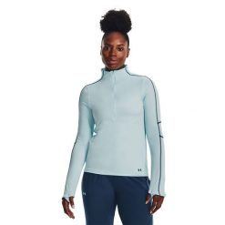 Bluza fitness damska Under Armour Train Cw 1/2 Zip. Niebieskie bluzy sportowe damskie Under Armour, xl, bez wzorów, bez kaptura, na fitness i siłownię. Za 119.99 zł.
