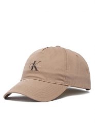 Calvin Klein Czapka z daszkiem Monologo Printed Baseball Cap LV04G5032G Beżowy. Brązowe rękawiczki męskie Calvin Klein, bez wzorów, z bawełny. Za 129.99 zł.