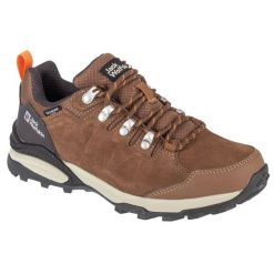 Buty Jack Wolfskin Refugio Texapore Low 4050821-5238 brązowe. Brązowe obuwie sportowe damskie bez wzorów, z gumy. Za 581.95 zł.