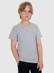 4F T-shirt regular gładki chłopięcy - szary 164 (13-14 lat). Szare t-shirty dla chłopców 4f, bez wzorów, z bawełny, bez ramiączek. Za 29.99 zł.
