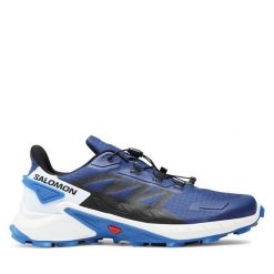 Buty do biegania Salomon. Niebieskie buty sportowe męskie Salomon, bez zapięcia, do biegania. Za 379.99 zł.