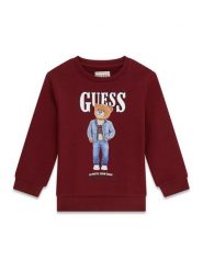 Guess Bluza N6RQ03 KAD74 Bordowy Regular Fit. Czerwone bluzy dla chłopców Guess, z aplikacjami, z bawełny, bez ramiączek, bez kaptura. Za 159.99 zł.