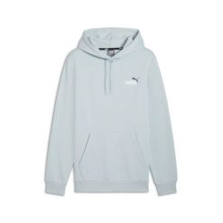 Męska bluza z kapturem i małym dwukolorowym logo Essentials+ PUMA. Niebieskie bluzy męskie Puma, m, bez wzorów, z kapturem. W wyprzedaży za 200.20 zł.