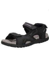 Sandały Geox Strada. Czarne sandały męskie Geox, z gumy, bez zapięcia. Za 340.00 zł.