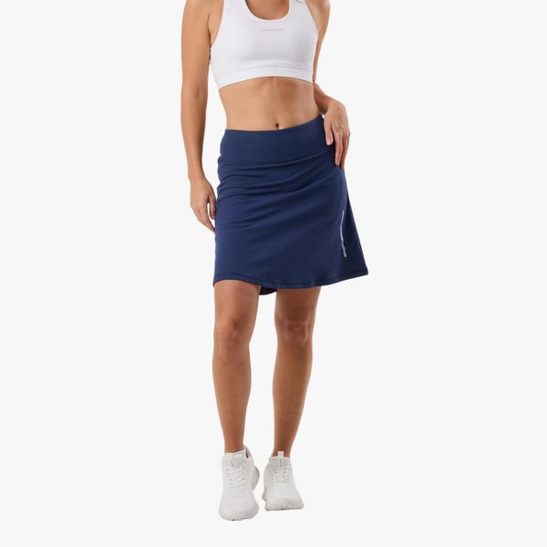 Spódnica Trening Kobieta Core Szybkoschnący. Niebieskie spódnice damskie SWEDEMOUNT, xs, bez wzorów, z elastanu, z podwyższonym stanem, mini. Za 147.99 zł.