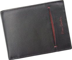 Pierre Cardin Portfel męski skórzany PIERRE CARDIN TILAK07 325 Czarny / Bordowy uniwersalny. Czarne portfele męskie Pierre Cardin, bez wzorów. Za 125.77 zł.