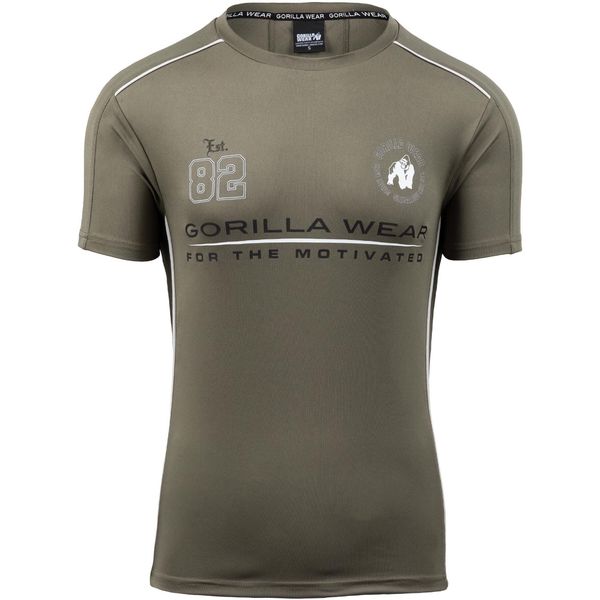 Broxton Koszulka - zielony. Zielone koszulki sportowe męskie GORILLA WEAR, bez wzorów, bez kołnierzyka, bez ramiączek, na fitness i siłownię. Za 190.00 zł.