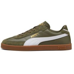 Sneakers Puma Club Ii Era. Zielone obuwie sportowe damskie Puma, bez wzorów, ze skóry, do piłki nożnej. Za 390.00 zł.