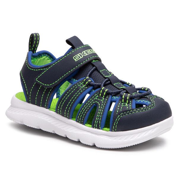 Sandały Skechers. Niebieskie sandały chłopięce Skechers, bez zapięcia. Za 129.99 zł.