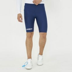 Męskie Spodenki Biegowe Elastyczne z Kieszeniami Niebieskie. Niebieskie krótkie spodenki sportowe męskie Legea, m, bez wzorów, z bawełny, do biegania. Za 80.00 zł.