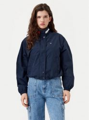 Tommy Jeans Kurtka przejściowa Essential DW0DW20439 Granatowy Regular Fit. Niebieskie kurtki damskie Tommy Jeans, xs, bez wzorów, z jeansu, bez kaptura. Za 359.99 zł.
