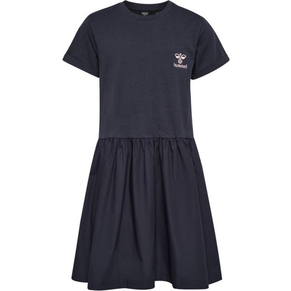 Sukienka dla dziewczynki Hummel Maria. Niebieskie sukienki dla dziewczynek Hummel, bez wzorów, z dzianiny, eleganckie, bez ramiączek. Za 168.50 zł.