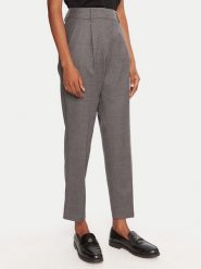 Weekend Max Mara Spodnie materiałowe Caldaia 2525136152 Szary Regular Fit. Szare spodnie materiałowe damskie Weekend Max Mara, bez wzorów, z materiału. Za 719.99 zł.
