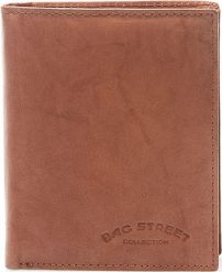 Bag Street Duży portfel męski skórzany brązowy C70. Brązowe portfele męskie Bag Street, bez wzorów. Za 49.90 zł.