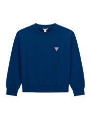 Guess Bluza L6BQ19 K8105 Niebieski Regular Fit. Niebieskie bluzy dla chłopców Guess, z aplikacjami, z bawełny, bez ramiączek, bez kaptura. Za 174.99 zł.