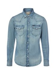 Polo Ralph Lauren Męska koszula dżinsowa Mężczyźni Regular Fit Bawełna niebieski jednolity, M. Niebieskie koszule męskie Polo Ralph Lauren, m, bez wzorów, z bawełny, casualowe, bez kołnierzyka, bez ramiączek. Za 699.95 zł.