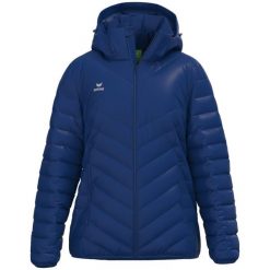 Damska kurtka puchowa Erima. Niebieskie kurtki damskie Erima, s, bez wzorów, z materiału, z kapturem. Za 307.00 zł.