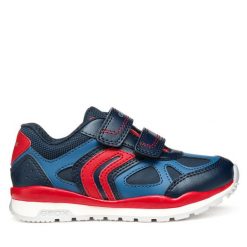 Sneakersy Geox. Czerwone trampki i tenisówki chłopięce Geox, bez wzorów, bez zapięcia. Za 219.99 zł.