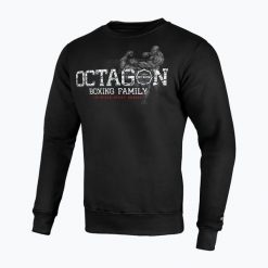 Bluza męska Octagon Boxing Family. Czarne bluzy męskie OCTAGON, m, bez wzorów, z bawełny, bez kaptura. Za 229.99 zł.