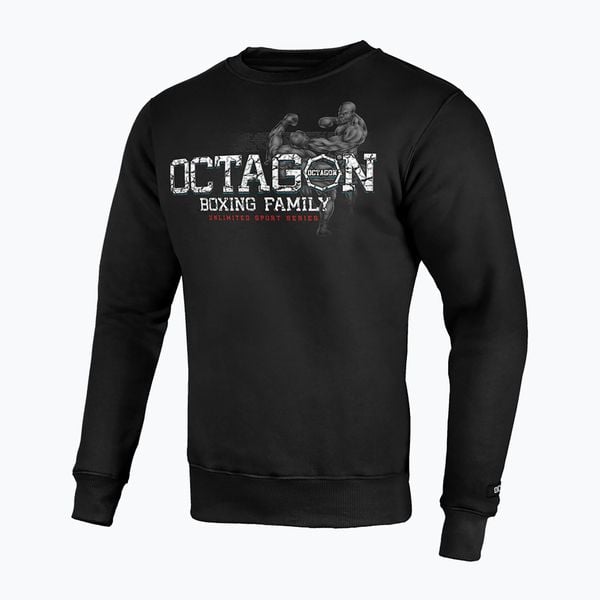 Bluza męska Octagon Boxing Family. Czarne bluzy męskie OCTAGON, m, bez wzorów, z bawełny, bez kaptura. Za 279.99 zł.