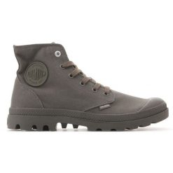 Buty Palladium Pampa Hi 73089-325-M szare. Szare trampki męskie bez wzorów, z gumy, bez zapięcia. Za 544.84 zł.