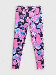 4F Legginsy sportowe szybkoschnące dziewczęce - multikolor 158/164 (12-14 lat). Legginsy dla dziewczynek 4f, bez wzorów. W wyprzedaży za 39.99 zł.