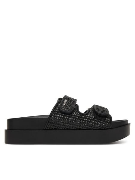 DKNY Klapki Piper K2691150 Czarny. Czarne klapki damskie DKNY, bez wzorów, z syntetyku, bez obcasa. Za 455.99 zł.