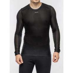 Bluza kolarska męska POC Essential Layer L/S Jersey. Czarne buty sportowe męskie POC, z jersey, bez zapięcia, rowerowe. Za 333.30 zł.