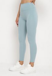 Jasnozielone Legginsy z Wysokim Stanem Parefia. Niebieskie legginsy damskie Born2be, m, bez wzorów, z jeansu, z podwyższonym stanem, na fitness i siłownię. Za 29.99 zł.