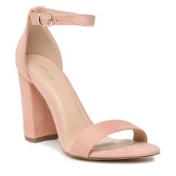 Sandały DeeZee. Czerwone klapki damskie DeeZee, bez wzorów, bez obcasa, na słupku, bez zapięcia. Za 69.99 zł.