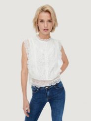Biustonosz bandeau damski ONLKARO S/L z koronką NOOS WVN, biały. Białe biustonosze Only, bez wzorów, z bawełny. Za 172.70 zł.