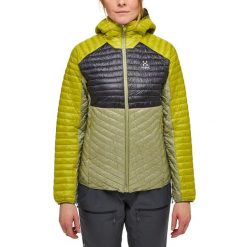 Damska Kurtka Turystyczna Izolowana Lekka Pakowna L.I.M Mimic. Zielone kurtki sportowe damskie Haglöfs, l, bez wzorów, z kapturem, trekkingowe. W wyprzedaży za 599.00 zł.