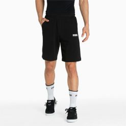 Krótkie spodenki męskie Puma ESS. Czarne krótkie spodenki sportowe męskie Puma, m, bez wzorów, na fitness i siłownię. Za 95.90 zł.