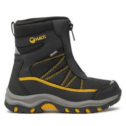 Kozaki Halti. Czarne buty zimowe dziewczęce Halti, bez wzorów, bez zapięcia. Za 219.99 zł.