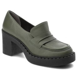 Zielone Półbuty Armodo Modne Obuwie Damskie. Zielone półbuty damskie Armodo, na wiosnę, bez wzorów, z jeansu, eleganckie, bez obcasa, bez zapięcia. Za 329.00 zł.