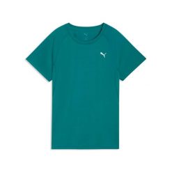 Koszulka Puma W Run Velocity Tee (Poly) Damskie. Zielone koszulki sportowe damskie Puma, s, bez wzorów, z materiału, bez kołnierzyka, bez ramiączek, do biegania. Za 186.99 zł.