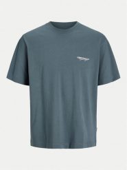 Jack & Jones Junior T-Shirt 12274923 Niebieski Loose Fit. Niebieskie t-shirty dla chłopców Jack & Jones Junior, bez wzorów, z bawełny, bez ramiączek. Za 49.99 zł.