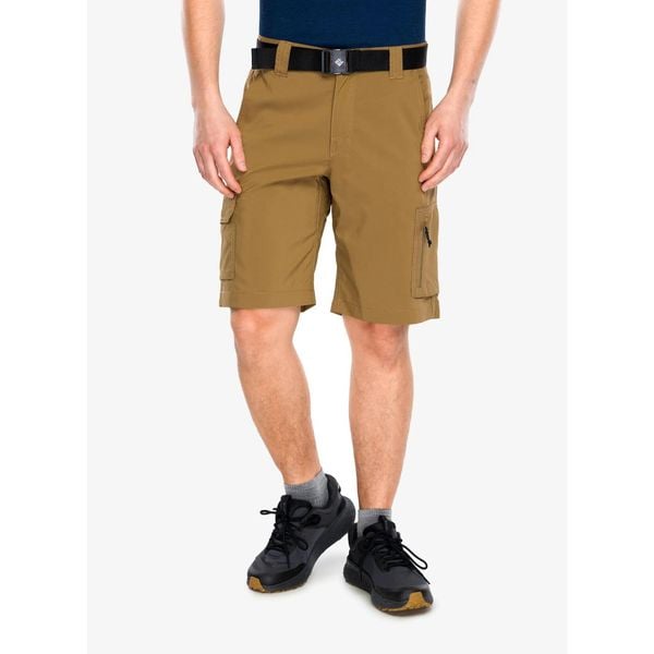 Spodenki turystyczne męskie Columbia Silver Ridge Utility Cargo Short. Brązowe krótkie spodenki sportowe męskie Columbia, m, bez wzorów, trekkingowe. Za 151.99 zł.
