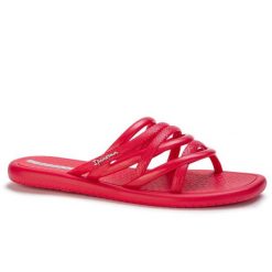 Klapki damskie Ipanema 83606 MEU SOL SLIDER FEM. Czerwone klapki damskie Ipanema, bez wzorów, z materiału, wakacyjne, bez obcasa. Za 45.00 zł.