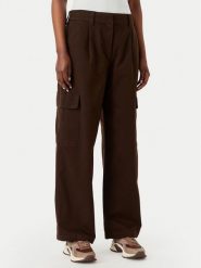 Calvin Klein Jeans Spodnie cargo LV047F623G Brązowy ciemny Relaxed Fit. Brązowe jeansy damskie Calvin Klein Jeans, xl, bez wzorów, z bawełny. Za 409.99 zł.