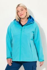 Damskie Kurtka softshell kaptur kieszenie na zamek regulowane zapięcie na rzep. Czerwone kurtki damskie Ulla Popken, plus size, bez wzorów, z materiału, bez kaptura. Za 429.99 zł.