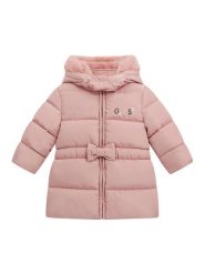 Guess Kurtka zimowa A5BL02 WB240 Różowy Regular Fit. Czerwone buty zimowe dziewczęce Guess, na zimę, z aplikacjami, z syntetyku, bez kaptura. Za 249.99 zł.