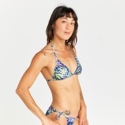 Góra kostiumu kąpielowego surfingowego damska Olaian Mae Cuty. Bikini damskie Decathlon, s, bez wzorów. W wyprzedaży za 19.99 zł.