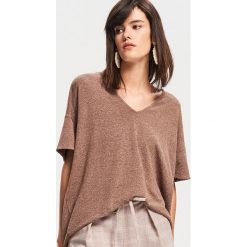 Melanżowa bluzka oversize - Beżowy. Bluzki damskie marki Reserved. Za 59.99 zł.