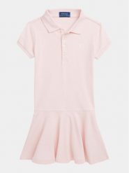 Polo Ralph Lauren Sukienka codzienna 312698754082 Różowy Regular Fit. Czerwone sukienki dla dziewczynek Polo Ralph Lauren, bez wzorów, z bawełny, bez ramiączek. Za 309.99 zł.